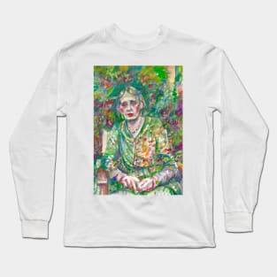 VIRGINIA WOOLF in the garden - watercolor portrait Long Sleeve T-Shirt